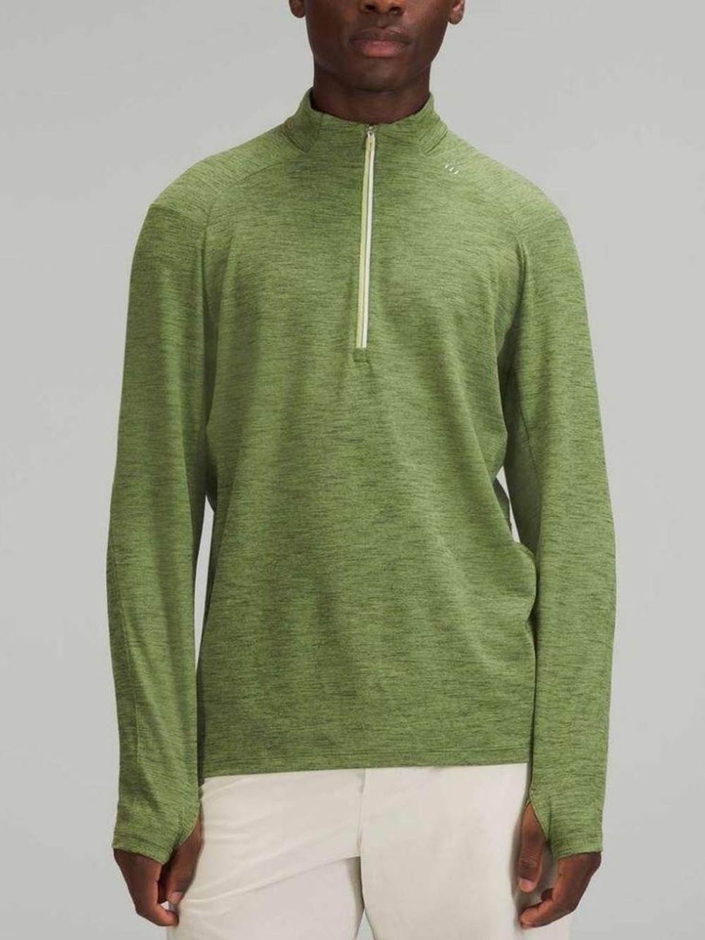 Lululemon Men’s Surge Warm 1/2 Half Zip Tri Colour Rulu Wasabi Faded Zap Medium